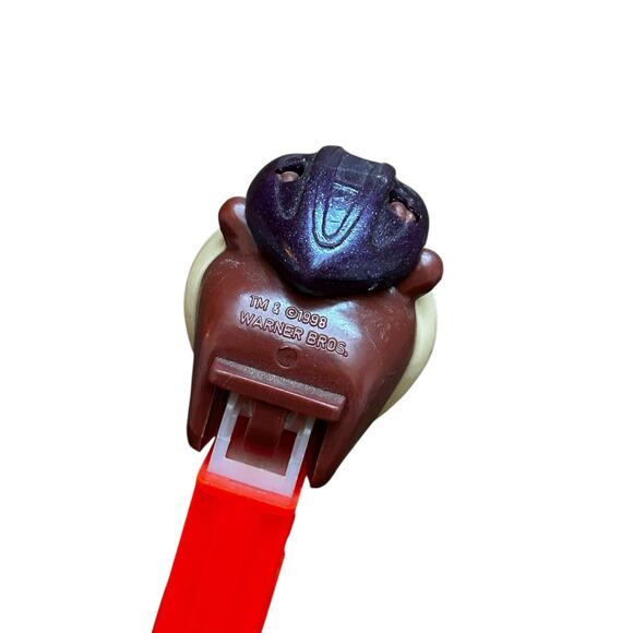 Vintage 1998 Warner Bros Tasmanian Devil PEZ Dispenser Red Base Looney Tunes - Picture 6 of 6